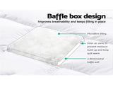 Giselle Bedding Pillowtop Mattress Topper 5cm Thick Pad for Back Pain Relief Washable Underlay TOPPER-PT-D