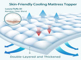 1000GSM Mattress Topper Viscose Derived from Bamboo, Thick Pillowtop Fitted Mattress Cover with 45cm V1317-TOP-AUQ-CL-BAI