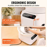 Pottery Wheel, 11 inch Pottery Forming Machine, 450W Electric Wheel for Pottery with Foot Pedal and V952-ZQLPJXS11YC4I5H6PV3