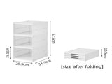 Transparent 3-Layer Foldable Shoe Storage Tower with Transparent Display Panel & Back Ventilation V888-ELOSUNG45708
