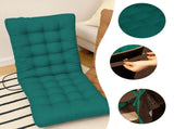 Outdoor Chair Seat Cushion With Ties, Tufted Patio Furniture Replacement Pad, 14 x 28 in V1237-MS-724-039