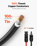 VEVOR 30FT Solar Panel Extension Wire with Female & Male Connectors 10AWG 1 Pair V952-TYNDCBYZXSX38XV37Y3