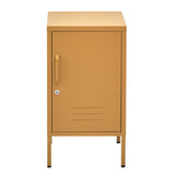 Artiss Bedside Table Metal Cabinet - Yellow AI-LOCKER-SH-YE