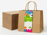 72x Kraft Paper Gift Bags Shopping Carry Craft Brown Bag w/ Handles Bulk V563-KB2722-3-1BOX