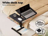 Artiss Laptop Desk Table Fan Cooling Black 60CM LA-DESK-LEO-L1-BK