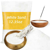 12.35oz Fine White Sand Incense Holders - Fine Sand Crafts Quartz Zen Garden Decorative Sand V1192-AZ-W-18056