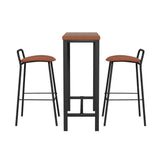 Artiss Bar Table and Stools Set Dining Desk Kitchen Chairs Cafe Pub BA-TAB-CHR-SET-WALBR