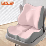 2-piece Pink Ergonomic Memory Foam Seat Cushion with Lumbar Support - Breathable Contoured Design V888-ELOSUNG50721