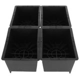 4Pcs Stackable Bed Risers ABS Anti Slip Furniture Risers for Bed Desk Sofa Table Black 4 Inch V1294-YM0901-3114230085311