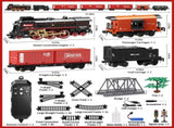 Model Train Set, Remote Control Train Toys with 3Way Smoke Locomotive, 5 Train Cars, Luxury Track V1107-CS-ZQHCGDTZ
