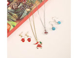 Christmas Necklace Stud Earrings Countdown Calendar V1263-JX-1344