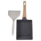 1Set Black Kitchen Frying Pan Non Stick Steak Pan Convenient for Home Cooking V1366-AZ2-W-21152