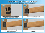 Concealed Joist Hanger 8PCS,2"x4" Joist Bracket,Framing Bracket,Railing Brackets,-Joist Hanger Fit V1370-AZ4-00796