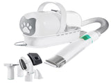 7-in-1 White Multifunctional Pet Grooming Vacuum Kit - Dog Cat Home Barber Shop & Low Noise Shedding V888-ELOSUNG49128