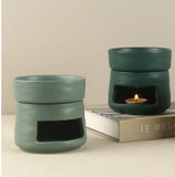 Yellow Ceramic Aroma Burner Shareable Candle Holder Aromatherapy Diffuser Home Decor V1258-DP02-BOL-354