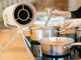 1Set Portable Exhaust Fan Plated Silver Desktop Cooker Hood for Kitchen Use V1369-AZ3-W-19322