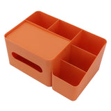 Tissue Box Organizer with Lid Plastic Exquisite Smooth Surface Tissue Desk Organizer for Home Office V1294-YM0706-3117230170012