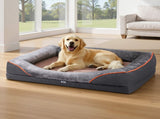 i.Pet Pet Bed Orthopedic Washable Dog Bed Plush Fleece Sofa Cushion Mat PET-BED-H30-XL120-GR