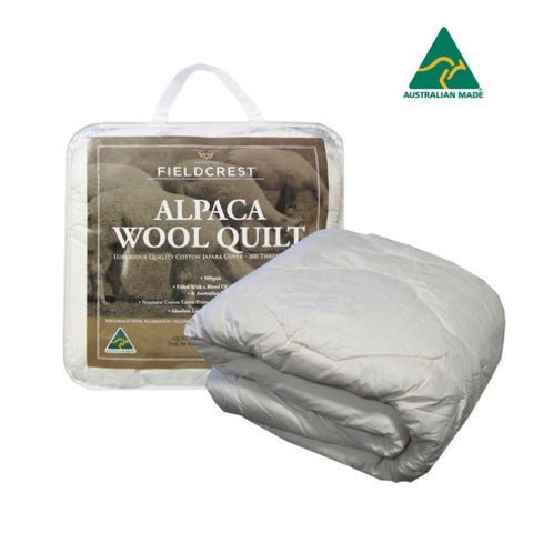 500GSM Alpaca Wool Blend Quilt Queen V442-ATX-QUILT-500GSMALPACABLEND-WHITE-QS