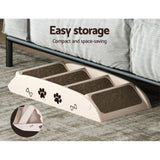 i.Pet Dog Ramp Steps For Bed Sofa Car Pet Stairs Ladder Portable Foldable Beige FDR-D-433-BG