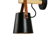 Wall Light Wood Modern Simple Style Night Lamp Home Decoration for Corridor Bedside Black V1294-YM0716-3119220074111