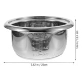 Stainless Steel Inner Pot Replacement for Rice Cooker, Bowl for Household Use, 1 Set V1366-AZ2-W-20363