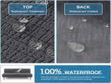 100% Waterproof Armless Futon Cover, Sofa Cover Stretch Jacquard Couch for Futon, Dual Leakproof V1259-DP01-A-4464