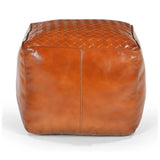 SQUARE LATTICED LEATHER OTTOMAN V742-M21284