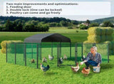 Extra Large Green Chicken Coop Cage Run Rabbit Hutch Walk In Hen Enclosure 300x400x270cm V178-59383