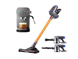 Devanti K7 Cordless Stick Vacuum Cleaner plus Coffee Maker Machine Espresso VAC-K7-GD-CM-03-SS