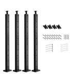 4-Pack Cable Railing Post, 914x25x50 mm Horizontal-Hole Deck Railing Post with Pre-Drilled Holes, V952-4JZLGZXHS914UUOI6001V0