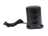 Tower Power with Protector Switch Multiple Ports Vertical Space Saving Electric Tower Power V1294-YM0901-3114240085711