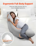 VEVOR Pregnancy Pillows L-Shaped Pregnant Maternity Pillow Soft & Breathable V952-YFZTDBSLXYTSLXO6MV0