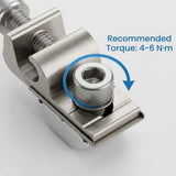 Grounding Lug 6.7mm Aluminium Alloy Rail Connector for Solar Roof, Ground Mount & Carport Systems V1258-DP02-C-2173