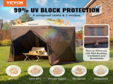 Pop Up Gazebo Tent, Pop-Up Screen Tent 4 Sided Canopy Sun Shelter with 4 Removable Privacy Wind V952-ZPSLTZS6X6FTW9616V0
