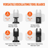 VEVOR 30PCS Multi Tool Blades Kits, Universal Quick Release Oscillating Saw Blades, 8 Types Wood V952-BDGJDPTZ33PCSGK9LV0