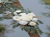 Faux Arch Flower Swag Set of 2 for Wedding Welcome Floral Swag Wedding Reception Ceremony V1258-DP02-WO-552