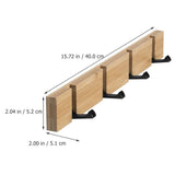 Coat Hook Coat Rack Hook Bamboo Umbrella Holding Home Users Door Behind 1 Set V1369-AZ3-W-18190