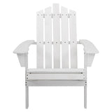 Gardeon Adirondack Outdoor Chairs Wooden Beach Chair Patio Furniture Garden White FF-BEACH-UF-CH-WH