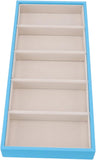Glasses Organizer Jewelry Tray, 5 Grids Leather Eyeglass Storage Case Sunglass Display Tray and V1259-DP01-A-781