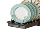 Pull Out Cabinet Organizer Stainless Steel Multifunctional Slide Out Shelves for Plates Kitchen V1294-YM0706-3118230198511