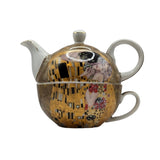 The Kiss Tea-for-One Set - Fine Bone China with Infuser & Loose-Leaf Tea V1026-KLCCW121T