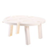 Compact Foldable Table, White Plastic, Easy Carry for Home and Beach Use V1192-AZ-W-23959
