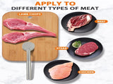 Meat Tenderizer Tool, 304 Stainless Steel Meat Mallet, 0.8lb Heavy Duty, 2 in 1 Meat Pounder for V1258-DP02-C-10
