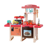 Keezi Kids Kitchen Pretend Play Set Cooking Sound Steam Light Function PLAY-KITCHEN-PK