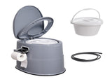 Portable Toilet for Camping, Porta Potty with 5L Detachable Inner Bucket & Removable Paper Holder, V952-MTSBXSMT300BBWUTFV0