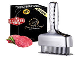 Gourmet Easy Meat Tenderizer Tool, Ultra Sharp Stainless Steel Needle Blades, Non-slip Long Handle V1376-MEATNEDLUX