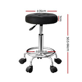 Artiss Salon Stool Round Swivel Chairs SALON-B-D-RD-NEW-BK