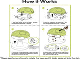 Interactive Mushroom Cat Puzzle Toy for Slow Feeding and Mental Stimulation Treat Dispensing, V1341-ZY-E2A2N2EH-GREEN