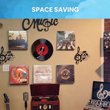 6-Pack Black Acrylic Vinyl Record Wall Shelves, Floating LP Display Racks V1188-MS-731-043